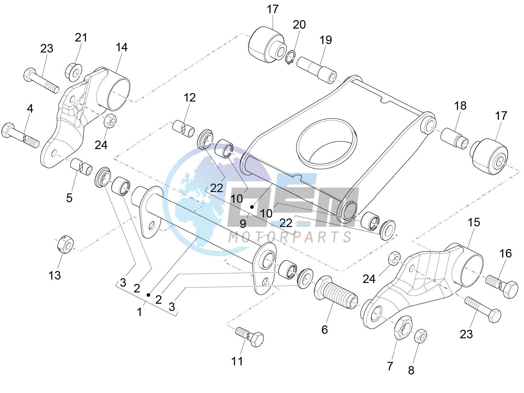 Swinging arm