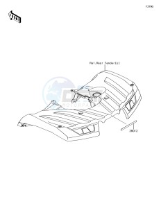 BRUTE FORCE 750 4x4i EPS KVF750HFF EU drawing Reflectors(EU)