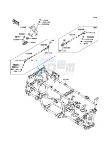 BRUTE FORCE 750 4x4i EPS KVF750GEF EU drawing Frame