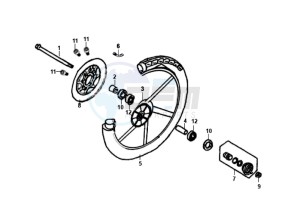 FIDDLE II 125 drawing FRONT WHEEL