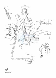 FJR1300-AE (BNP5) drawing STEERING HANDLE & CABLE