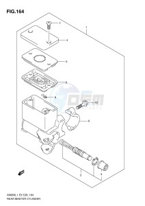 AN650 (E3-E28) Burgman drawing REAR MASTER CYLINDER