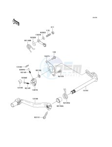 KLX 450 A [KLX450R] (A8F-A9F) A8F drawing GEAR CHANGE MECHANISM