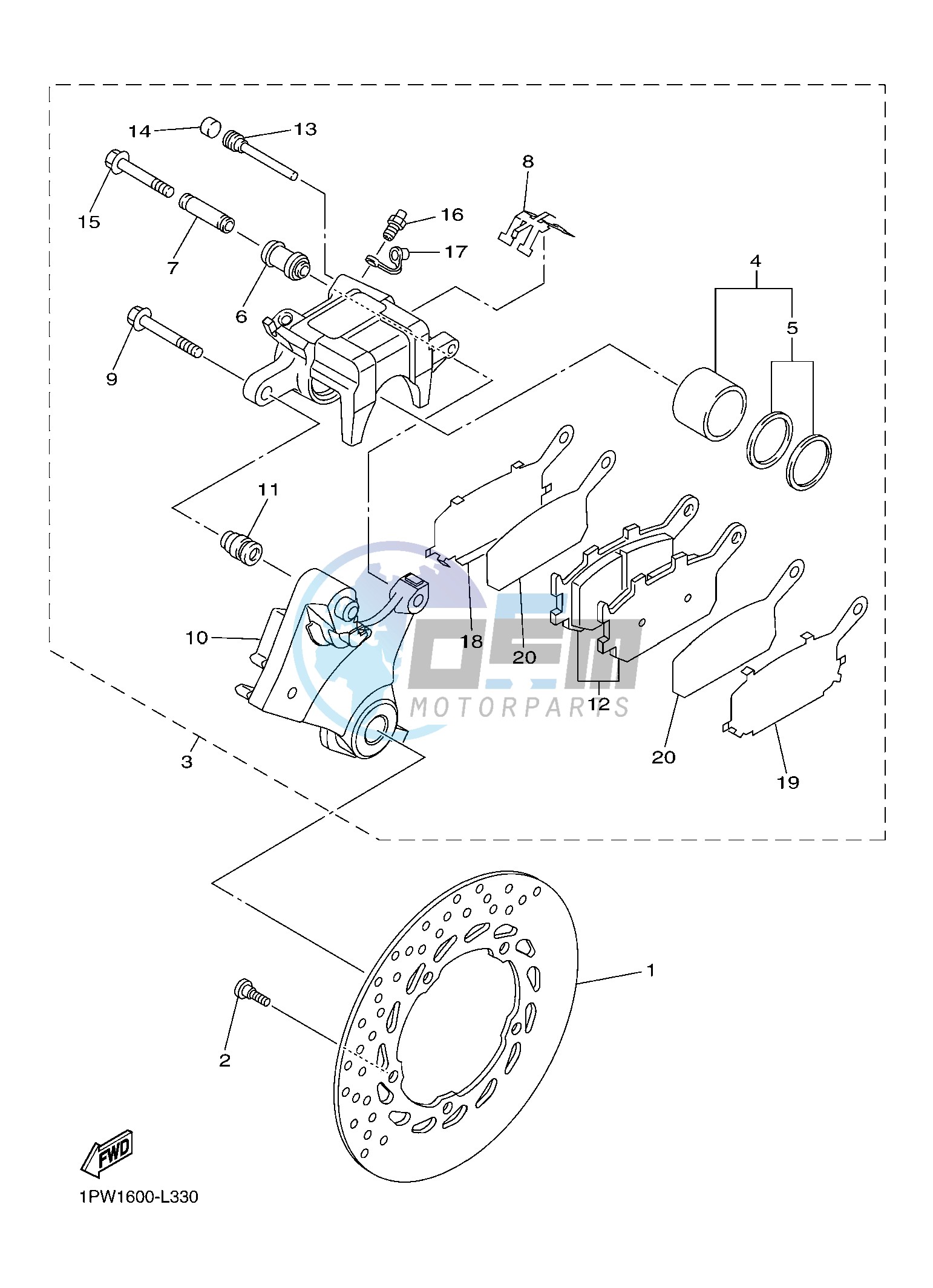 REAR BRAKE CALIPER