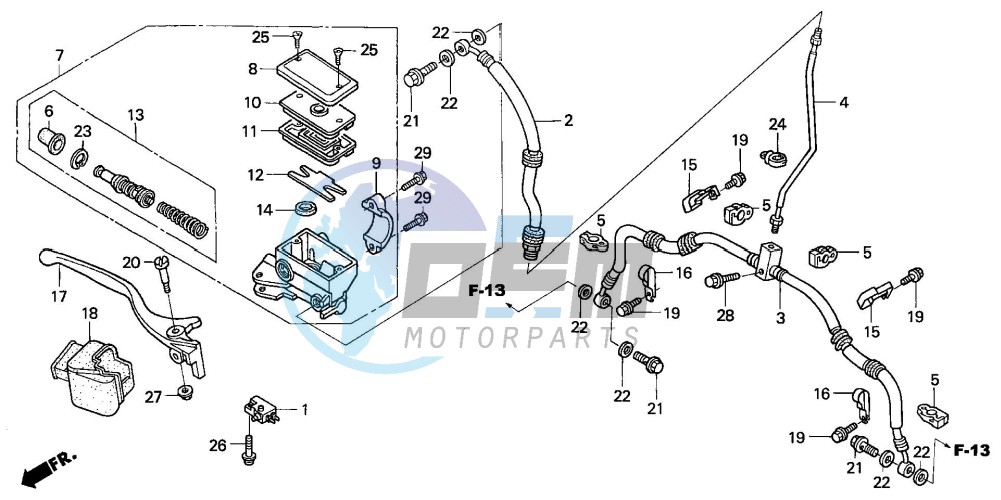 FR. BRAKE MASTER CYLINDER