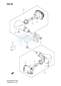 GSX1400 (E2) drawing TURNSIGNAL LAMP (GSX1400K6 K7 UK6 E2,E19)