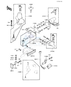 KZ 550 H [GPZ] (H1-H2) [GPZ] drawing IGNITION SWITCH_LOCKS_REFLECTORS