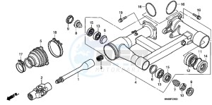 TRX250XD TRX250X Australia - (U) drawing SWINGARM