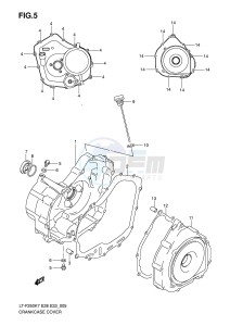 LT-F250 (E28-E33) drawing CRANKCASE COVER