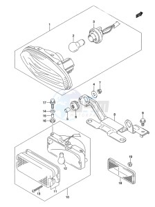 LT-A500X(Z) drawing REAR COMBINATION LAMP (LT-A500XL2 P17)