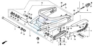 CBR900RR FIRE BLADE drawing SWINGARM