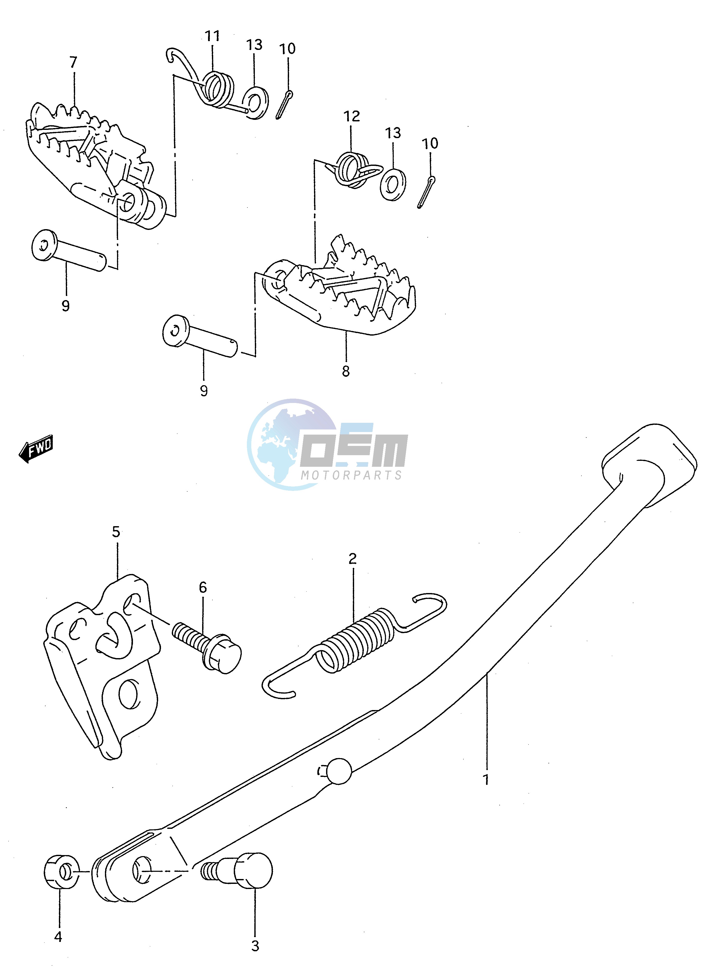 STAND - FOOTREST (MODEL P R)