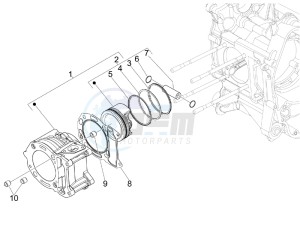 MP3 125 yourban erl drawing Cylinder-piston-wrist pin unit