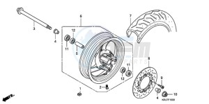 FES1259 Europe Direct - (ED / 2ED) drawing FRONT WHEEL (FES125)(FES150)