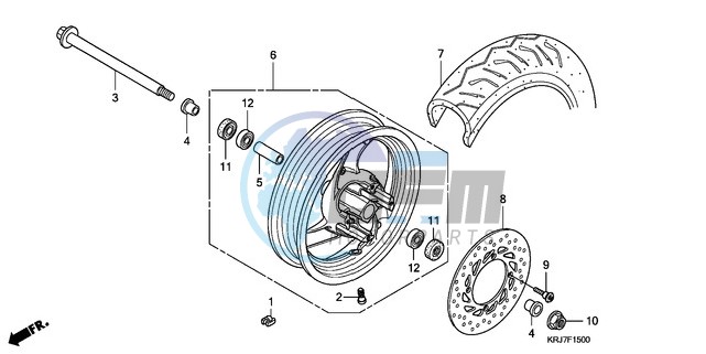 FRONT WHEEL (FES125)(FES150)