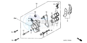 CBR125RWA Australia - (U / BLA) drawing FRONT BRAKE CALIPER