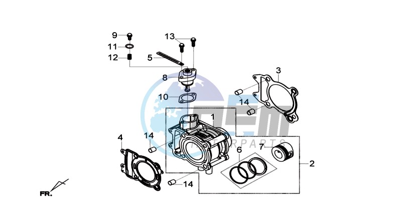 CYLINDER MET PISTON