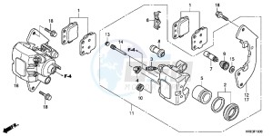 TRX500FPMD TRX500FPM Australia - (U) drawing FRONT BRAKE CALIPER