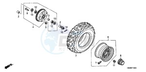 TRX250TMC drawing FRONT WHEEL