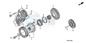 ST1300A9 France - (F / ABS CMF MME) drawing STARTING CLUTCH