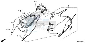 CBR1000S1H 2ED - (2ED) drawing REAR COWL