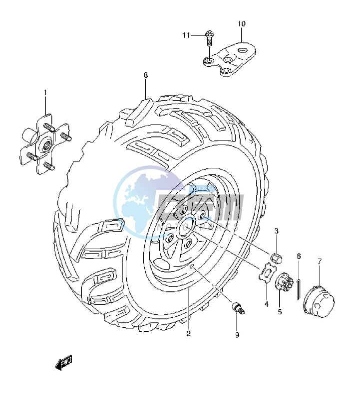 LEFT REAR WHEEL (LT-A750XL3 P17)