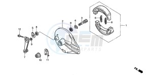 CBF250 drawing REAR BRAKE PANEL