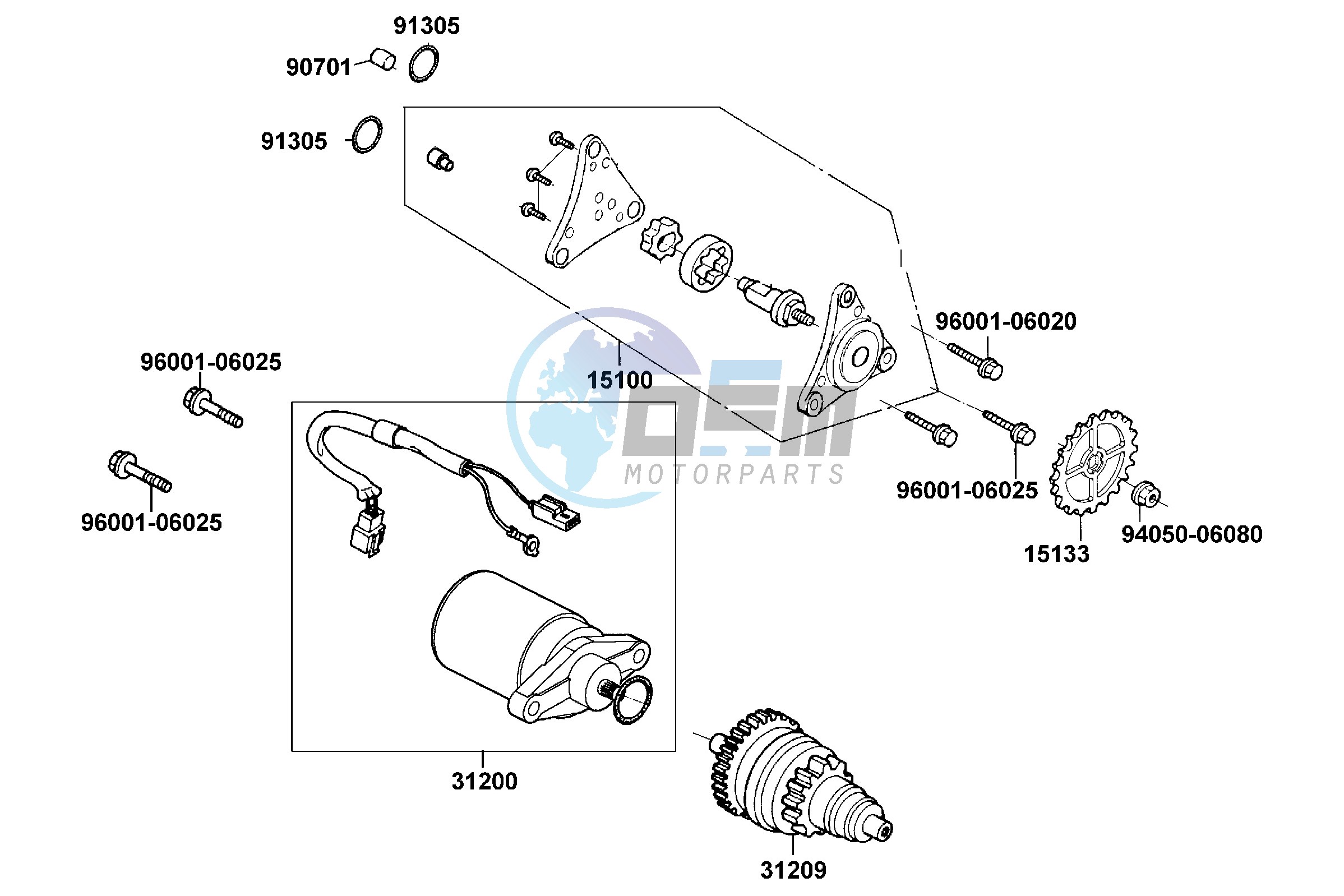 Start motor - Oil Pump