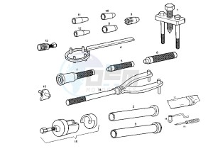 SENDA R DRD E1 E1R - 50 cc drawing WORKSHOP SERVICE TOOLS