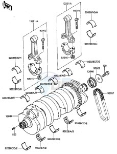 ZG 1000 A [CONCOURS] (A7-A9) [CONCOURS] drawing CRANKSHAFT