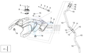 Dorsoduro 1200 (EMEA, APAC, NAFTA) (CND, EU, K, RU, USA, V) drawing Fuel tank