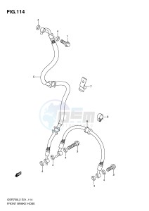 GSR750 (E21) drawing FRONT BRAKE HOSE (GSR750UEL2 E21)