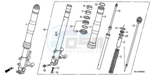 CBR600RA9 Korea - (KO / ABS) drawing FRONT FORK