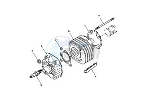 YQ AEROX 100 drawing CYLINDER HEAD