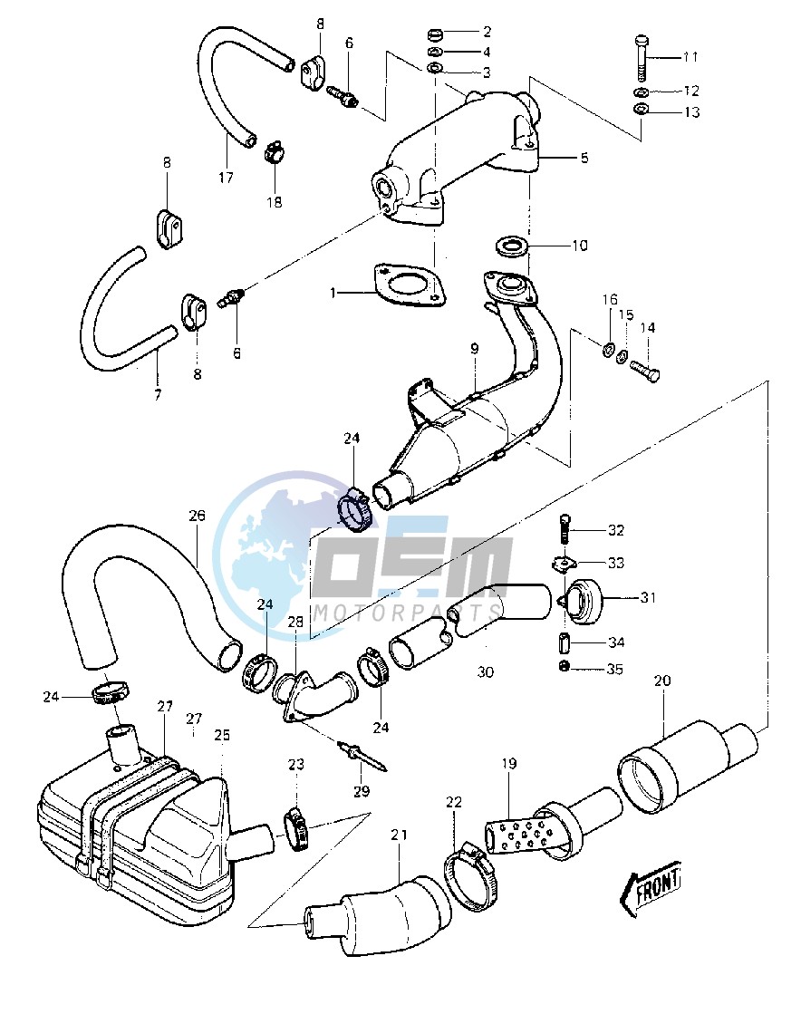 MUFFLER -- 84-86 JS440-A8_A9_A10- -