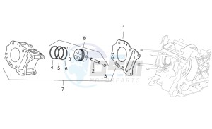 Sport City Cube 125-200 carb e3 drawing Cylinder