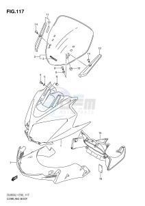 DL650 (E2) V-Strom drawing COWLING BODY