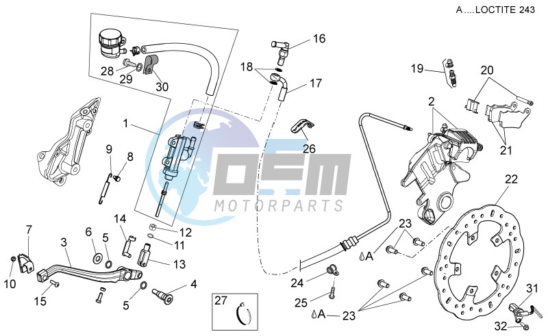 Rear brake system