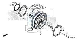 CBR650F 2ED - (2ED) drawing FRONT WHEEL