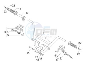 Nexus 125 e3 drawing Handlebars - Master cilinder