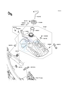 KX450F KX450EBF EU drawing Fuel Tank