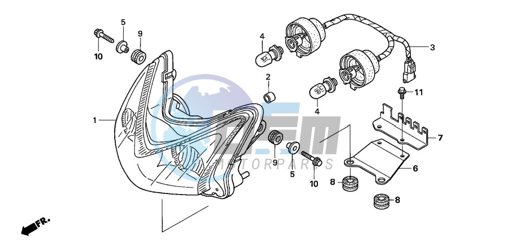 HEADLIGHT (TRX400EX5,6)