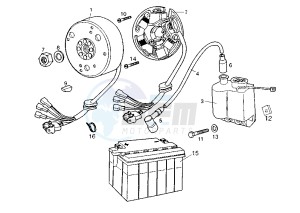 SENDA SM - 50 cc drawing FLYWHEEL MAGNETO