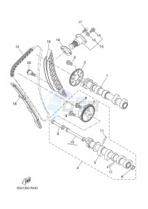 XSR700 MTM690D (BJX1) drawing CAMSHAFT & CHAIN