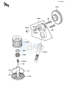 KZ 305 B [CSR BELT] (B1) [CSR BELT] drawing OIL PUMP_OIL FILTER