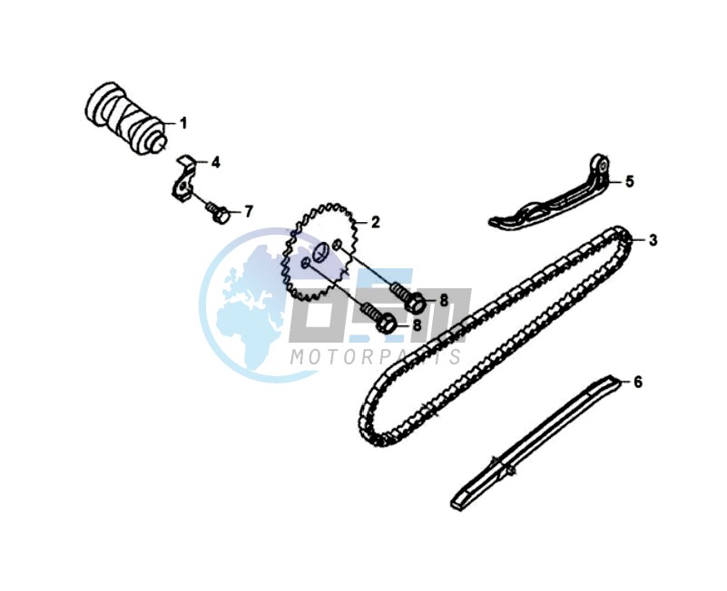 CHAIN / CHAIN TENSIONER  / CHAIN GUIDE