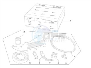 PRIMAVERA 125 4T 3V IGET IE ABS-NOABS E2-E4 (APAC) drawing Complete wear and maintenance kit