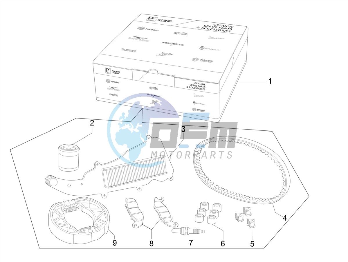 Complete wear and maintenance kit