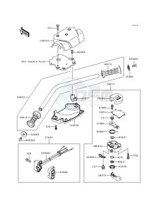 JS 650 B [650 SX] (B1-B3) [650 SX] drawing HANDLEBAR-- &NAMI.KAW64650 91- -