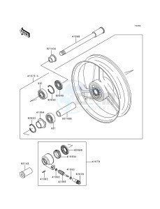 ZX 600 E [NINJA ZX-6] (E1-E3) [NINJA ZX-6] drawing FRONT WHEEL